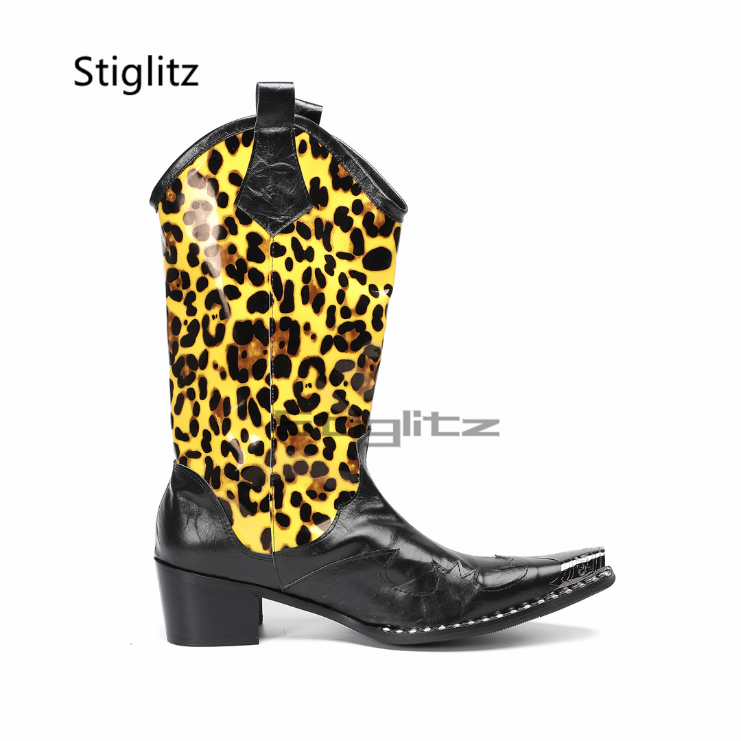 Men's Leopard Print Riding Boo – Embroidery Print Bewertung und Preis