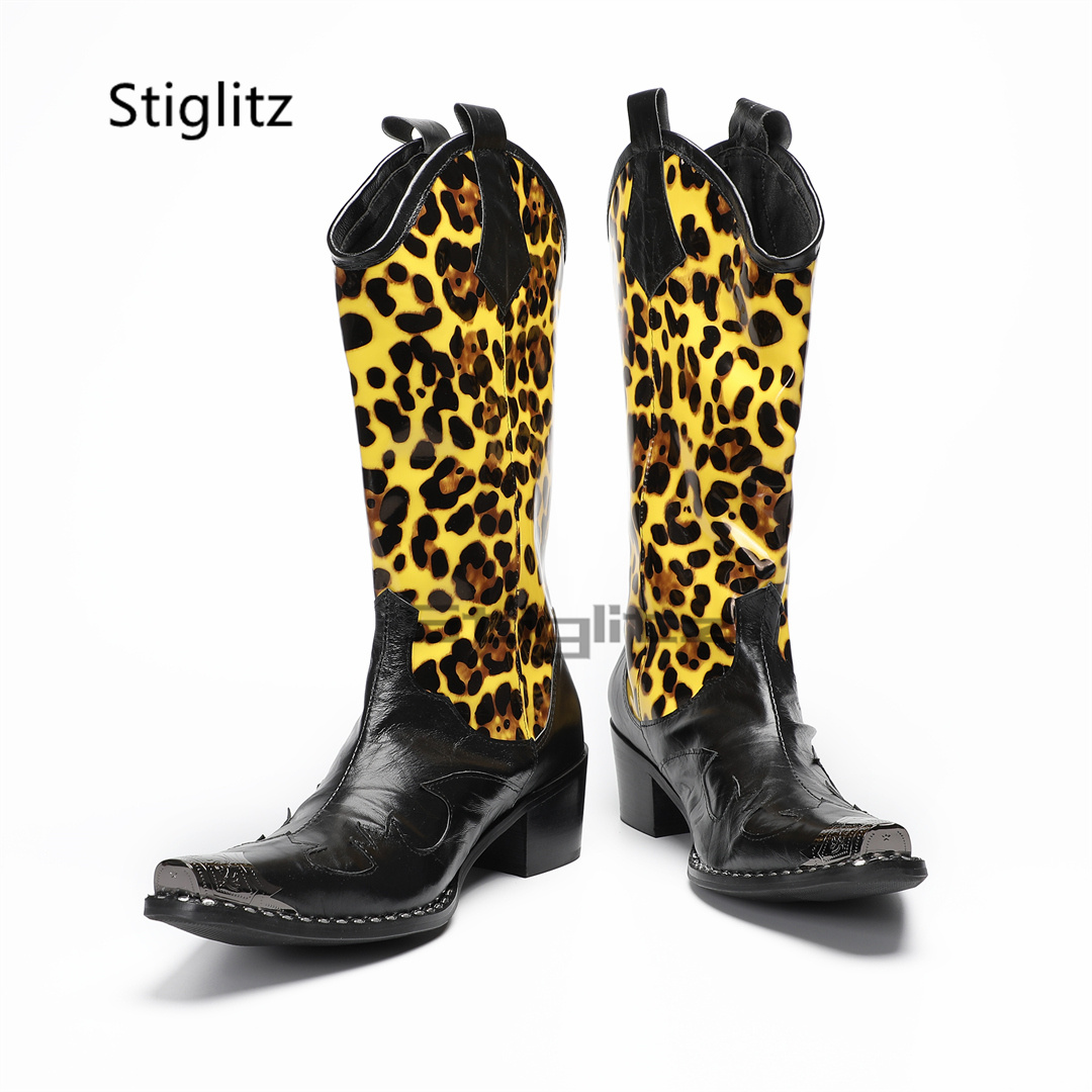 Men's Leopard Print Riding Boo – Embroidery Print Bewertung und Preis