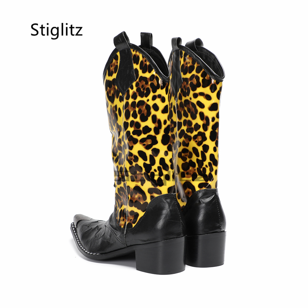 Men's Leopard Print Riding Boo – Embroidery Print Bewertung und Preis