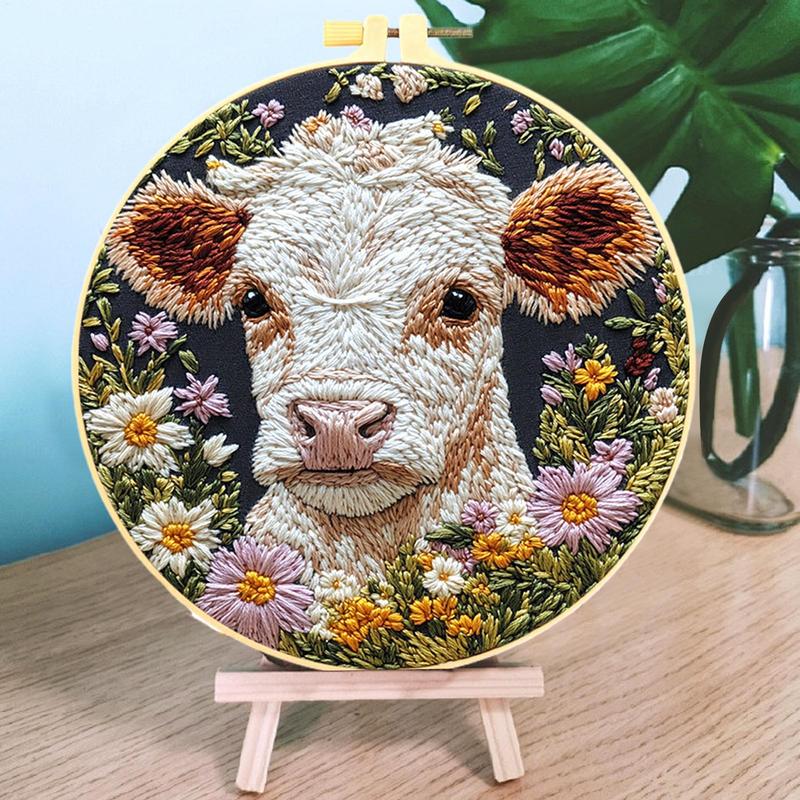 Embroidery Kits For Adults Cow – Embroidery Daisy Flower Bewertung und Preis