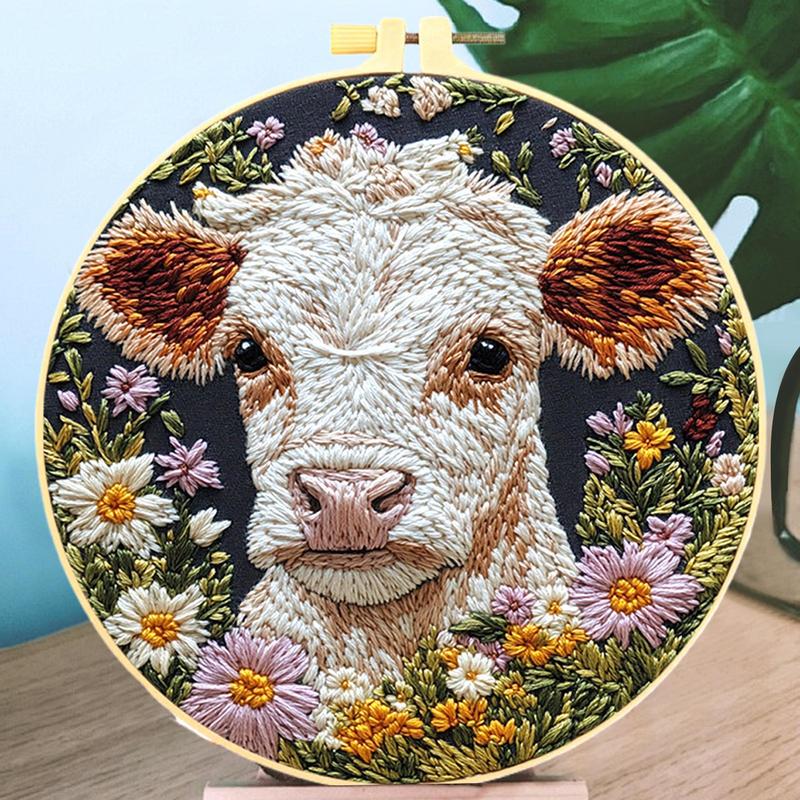 Embroidery Kits For Adults Cow – Embroidery Daisy Flower Bewertung und Preis