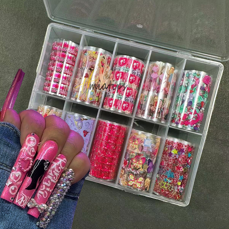 10Roll Pink Girl Nail Foils fo – Transfer Paper Carbon Bewertung und Preis