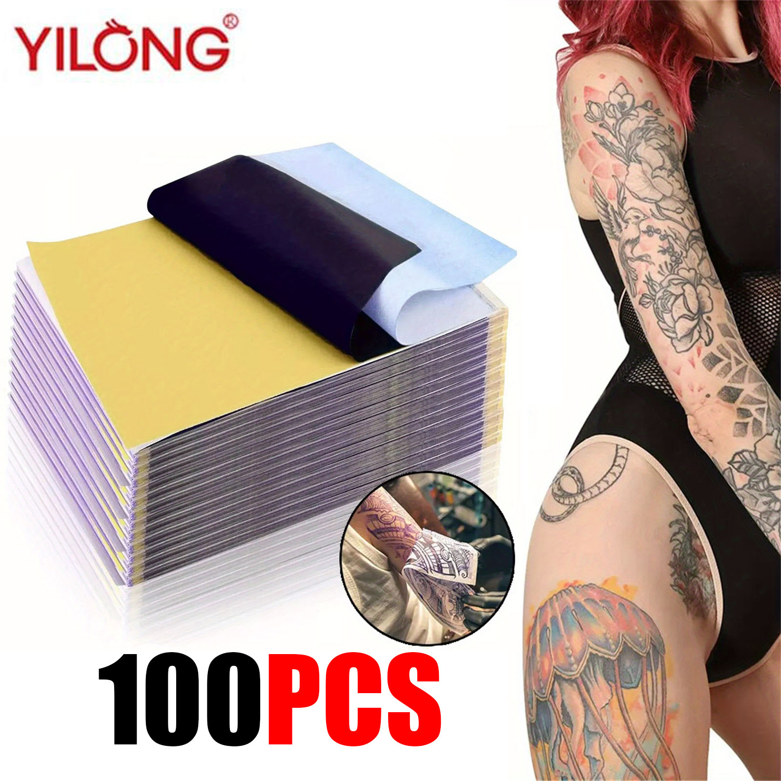 100PCS Professional Tattoo Tra – Transfer Paper Carbon Bewertung und Preis