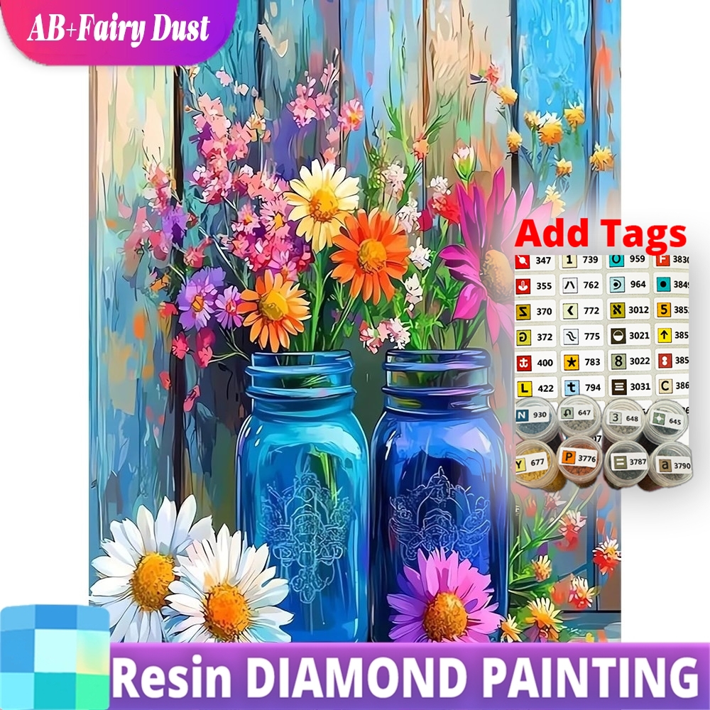 Resin Fairy Dust AB DIY Diamon – Embroidery Daisy Flower Bewertung und Preis