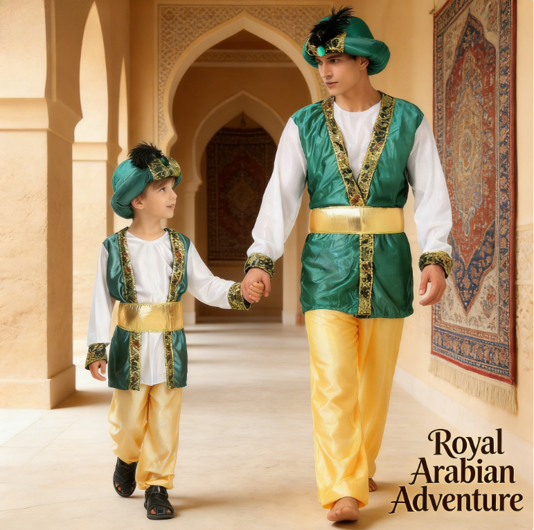 Kids Adults Arabic Prince Cosp – Embroidery Print Bewertung und Preis