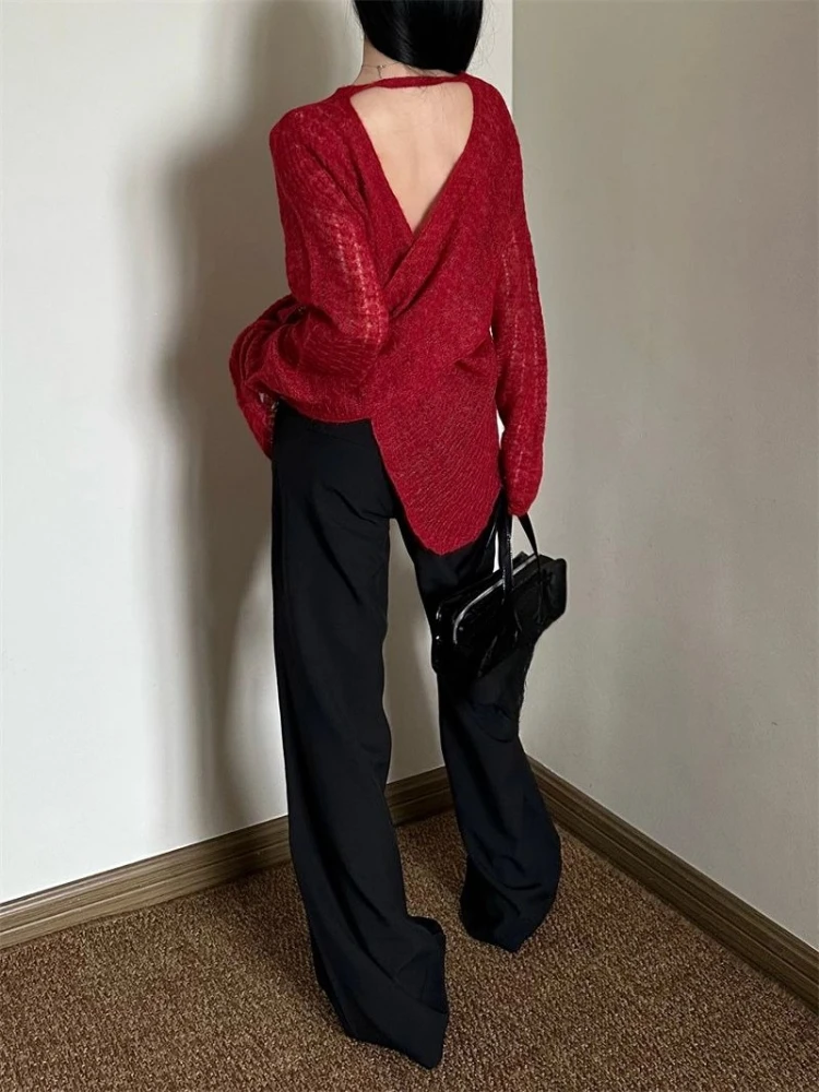 Y2K See-Through Knitted Women' – Embroidery Origin Bewertung und Preis