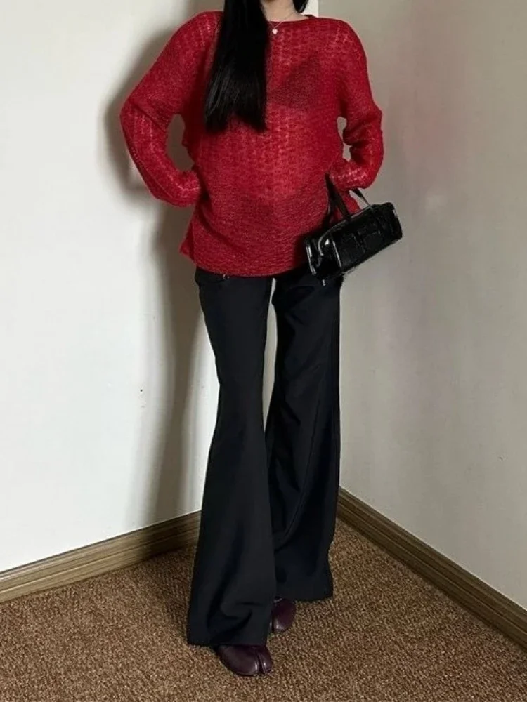 Y2K See-Through Knitted Women' – Embroidery Origin Bewertung und Preis