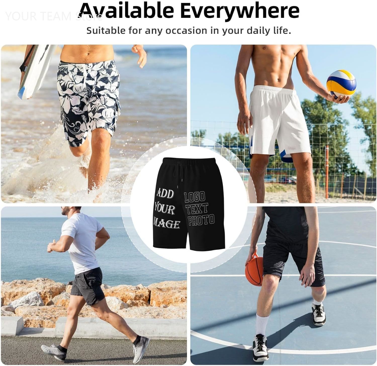 Custom Shorts for Men Design Y – Embroidery Design Logo Bewertung und Preis